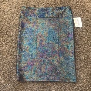 LuLaRoe Elegant Cassie skirt oil slick BNWT